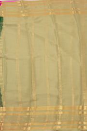 Green Mysore Crepe Silk Saree with Zari Border 10076247