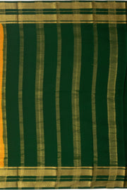 Yellow Mysore Crepe Silk Saree With Zari Border 10076258