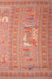 Cream Handloom Kashmir Kani Silk Saree 10076300