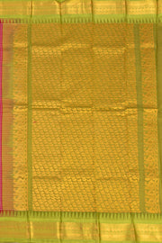 Maroon Handloom Gadwal Kuttu Cotton Saree With Checks Design 10076426