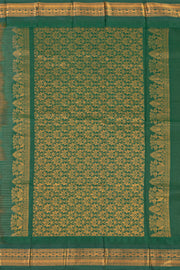 Brown Handloom Gadwal Kuttu Cotton Saree With Checks Design 10076430