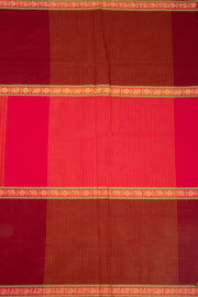 Festival Maroon Muppagam Handloom Kanchi Cotton Saree 10076479