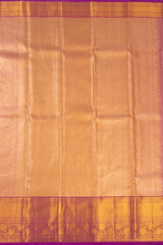 Rosewood Mauve Kanjivaram Tissue Silk Saree With Floral Design And Floral Border 10076705