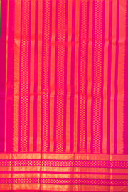 Hidden Leaf Green Kanjivaram Pure Silk Saree With Golden Zari Floral Butta Design 10076713