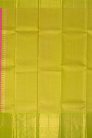 Raspberry Glow Pink Kanjivaram Pure Silk Saree With Golden Zari Floral Butta Design 10076715