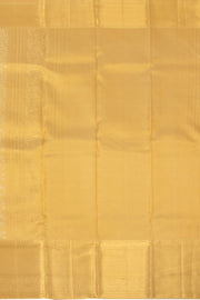 Butterscotch Gold Kanjivaram Pure Silk Saree With Floral Design And Zari Border 10076727