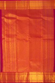 Forest Mustard Green Kanjivaram Pure Silk Saree With Floral Design And Floral Border 10076734