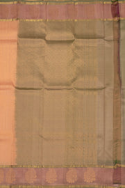 Blush Beige Kanjivaram Pure Silk Saree With Small Diamond Butta Design And Thandavalam Border 10076750