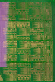 Moonlight Lavender Handloom Kanjivaram Soft Silk Saree With Butta Design And Temple Border 10076799