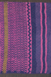 Blue Dabu Printed Silk Cotton Saree 10077016