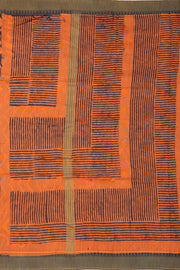 Black Dabu Printed Silk Cotton Saree 10077035