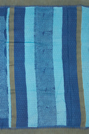 Blue Dabu Printed Silk Cotton Saree 10077038