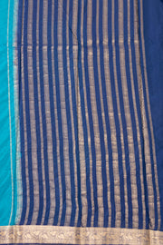 Blue Semi Mysore Crepe Silk Saree 10077785