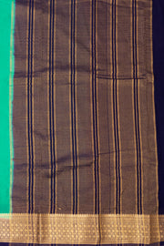 Peacock Green Mysore Semi Crepe Silk Saree 10077804
