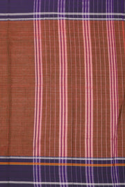 Brown Handloom Narayanpet Cotton Saree Without Blouse 10064362 