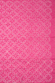 Pink Bandhani Mulberry Silk Saree With Mirror and Zari Embroidery 10073069