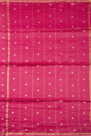 Yellow Handloom Mercersised Saree with Zari Embroidery 10073083