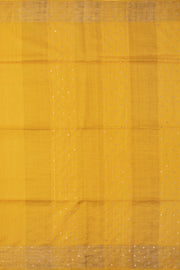 Yellow Handloom Tussar Silk Saree With Sequins Butti 10073088