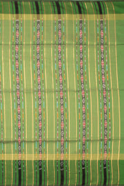 Beige Handloom Khadi Tussar Silk Saree with Ikat Pallu 10073091