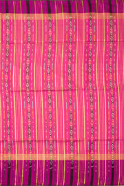 Beige Handloom Khadi Tussar Silk Saree with Ikat Pallu 10073092