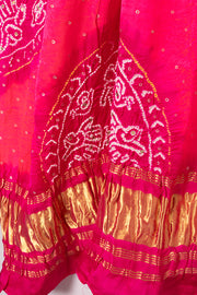 Peach Bandhani Gajji Silk with Lagdi patta Dupatta 10073110