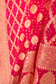 Pink Banarasi Georgette Dupatta 10073116