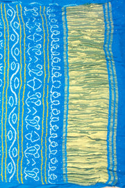 Blue Bandhani Gajji Silk Saree with Mukaish Embroidery 10073126