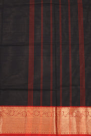 Black Handloom Chettinad Cotton Saree 10064233 