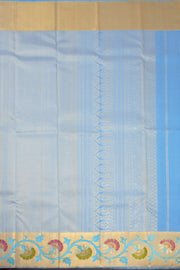 Blue Handloom Kanchipuram Pure Silk Saree 10072876