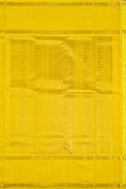 Vivid Yellow Monotone Bridal Kanjivaram Pure Zari Silk Saree 10074738