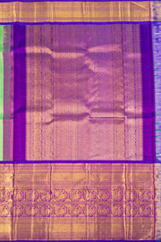 Mint Green Bridal Kanjivaram Pure Silk with Silver Zari Saree 10074740