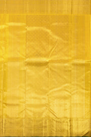 Vibrant Yellow Kanjivaram Pure Zari Handloom Tissue Silk Saree with Kodimalar & Elephant Motifs 10074756