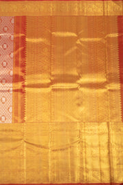 Rust Brown Bridal Kanjivaram Pure Silk with Silver Zari Saree 10074760