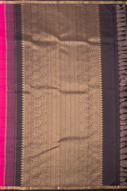  Electric Pink Kanjivaram Silk Saree 10075617