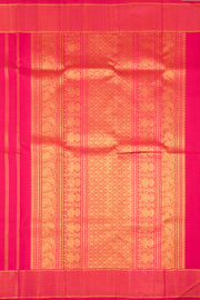  Crayola Red Monotone Kanjivaram Silk Saree 10075621