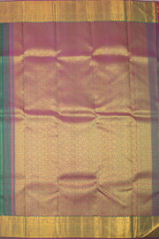 Bottle Green Kanjivaram Silk Saree with Checks Design 10075635