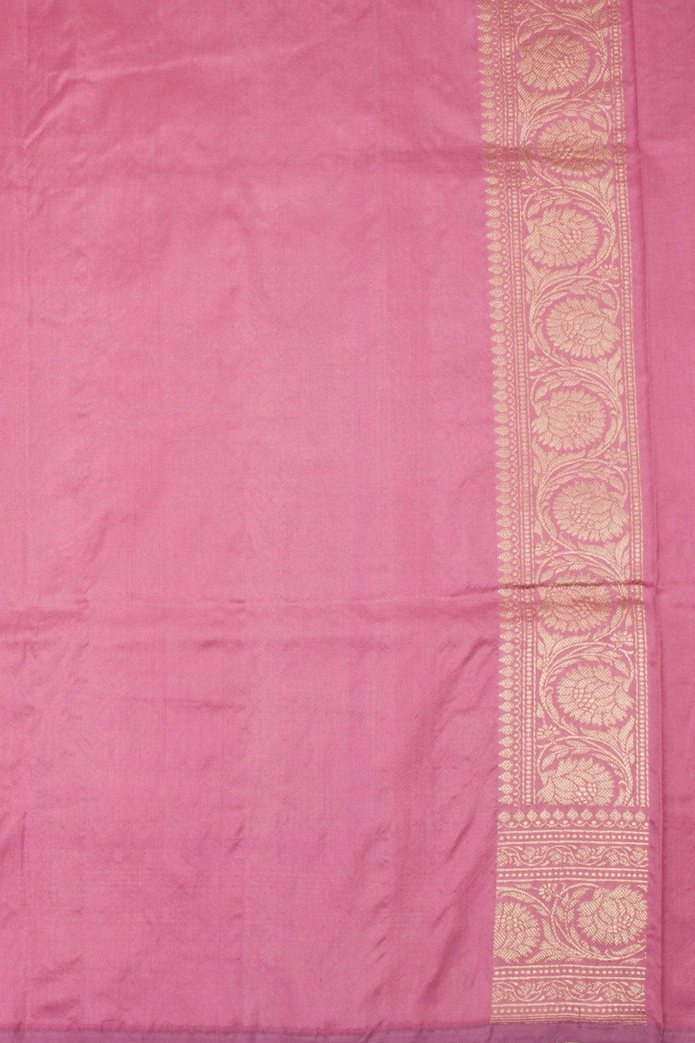 Tulip Pink Handloom Banarasi Kadhwa Katan Silk Saree 10063211