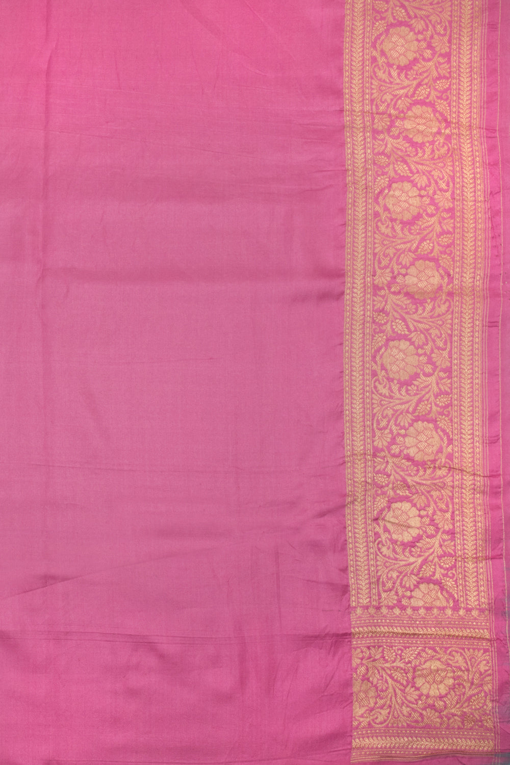 Cadillac Pink Handloom Banarasi Katan Silk Saree 10063606
