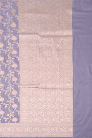 Grey Handloom Banarasi Katan Silk Saree 10074260