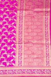 Pink Handloom Banarasi Katan Silk Saree 10074262