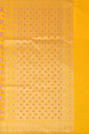 Yellow Handloom Banarasi Katan Silk Saree 10074263