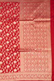 Red Handloom Banarasi Katan Silk Saree 10074268