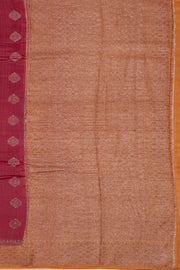Maroon Handloom Banarasi Muga Silk Saree 10074272