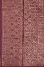 Brown Handloom Banarasi Muga Silk Saree 10074274