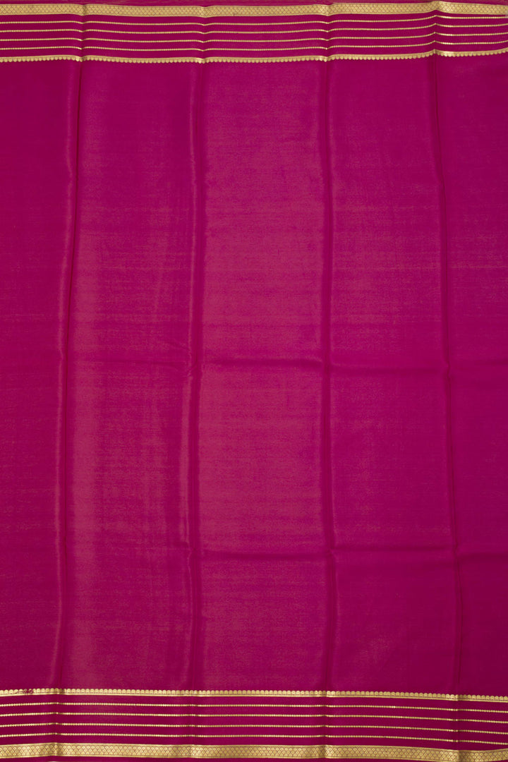 Indigo Violet Mysore Crepe Silk Saree 10062304