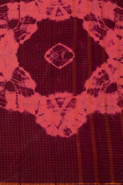 Pink Handcrafted Sungudi Cotton Saree 10074461