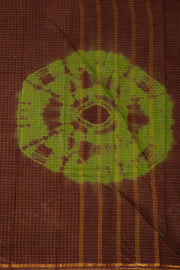 Green Handcrafted Sungudi Cotton Saree 10074462