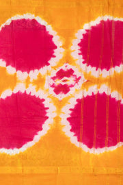 Dark Pink Handcrafted Sungudi Cotton Saree 10074466