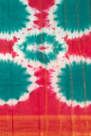 Dark Pink Handcrafted Sungudi Cotton Saree 10074467