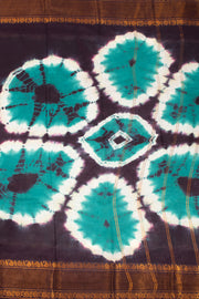 Blue Handcrafted Sungudi Cotton Saree 10074929